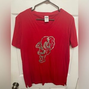 VS Pink Ohio State Sequin Brutus T-shirt